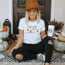 Load image into Gallery viewer, Spooky Vibes Ghost Dogs Bella Canvas Tee Shirt
