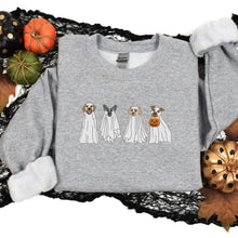 Load image into Gallery viewer, Spooky Dogs Embroidered Sweatshirt, Spooky Season, Fall Sweater
