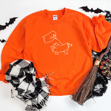 Load image into Gallery viewer, Ghost Walking Dog Sweatshirt, Spooky Season, Fall Sweater
