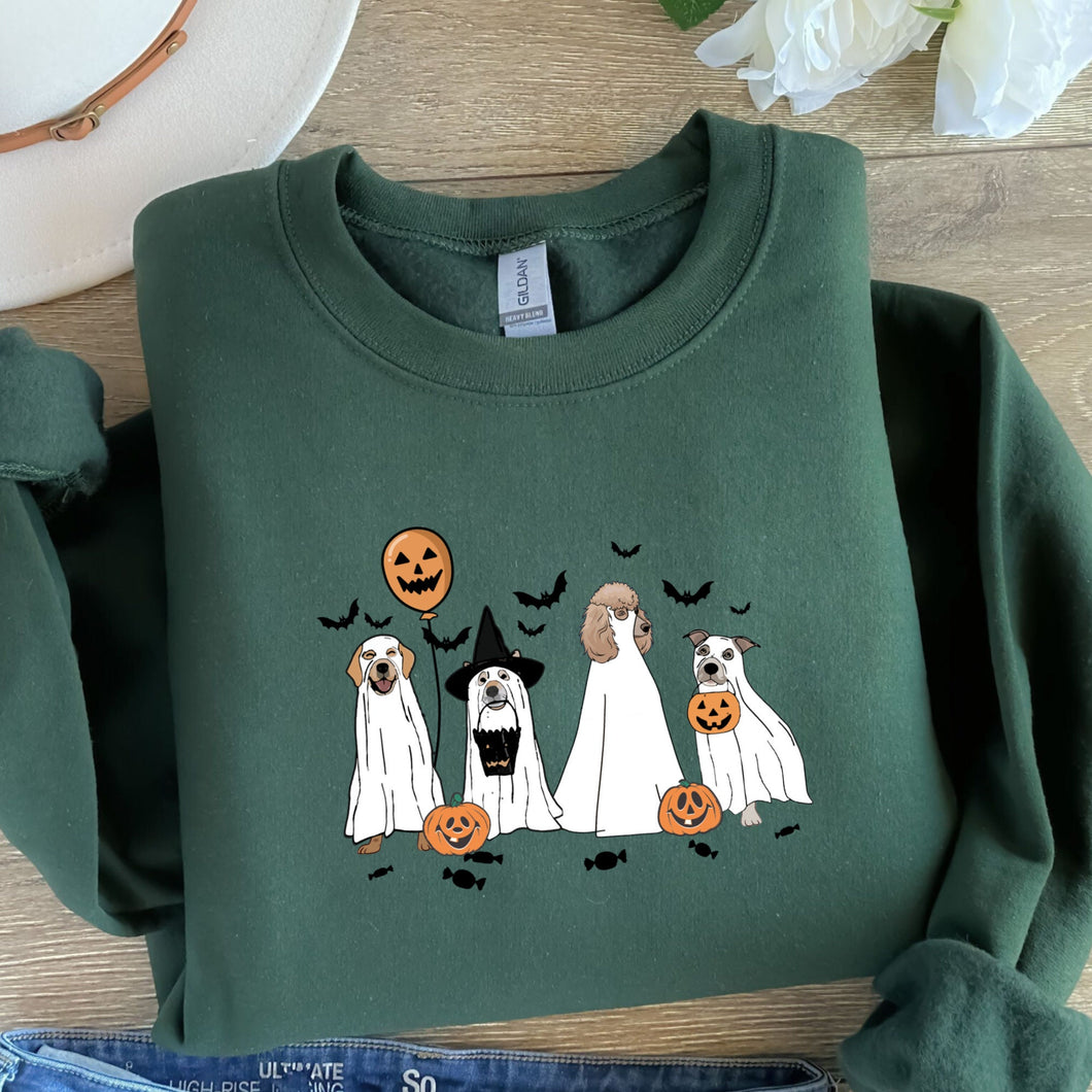 Ghost Dogs Sweatshirt, Spooky Season, Fall Sweater