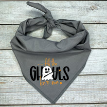 Load image into Gallery viewer, All The Ghouls Love Me Dog Bandana, Halloween
