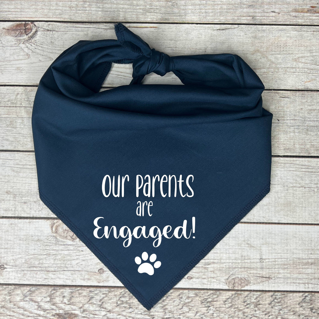 Our Parents are Engaged! Dog Bandana