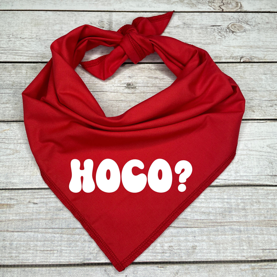 HOCO Dog Bandana, Ask to Homecoming Dance, Free Customization