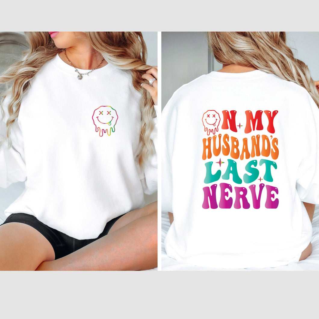 On My Husbands Last Nerve Cozy Sweatshirt