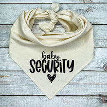 Load image into Gallery viewer, Baby Security Dog Bandana, Birth Announcement Dog Bandana
