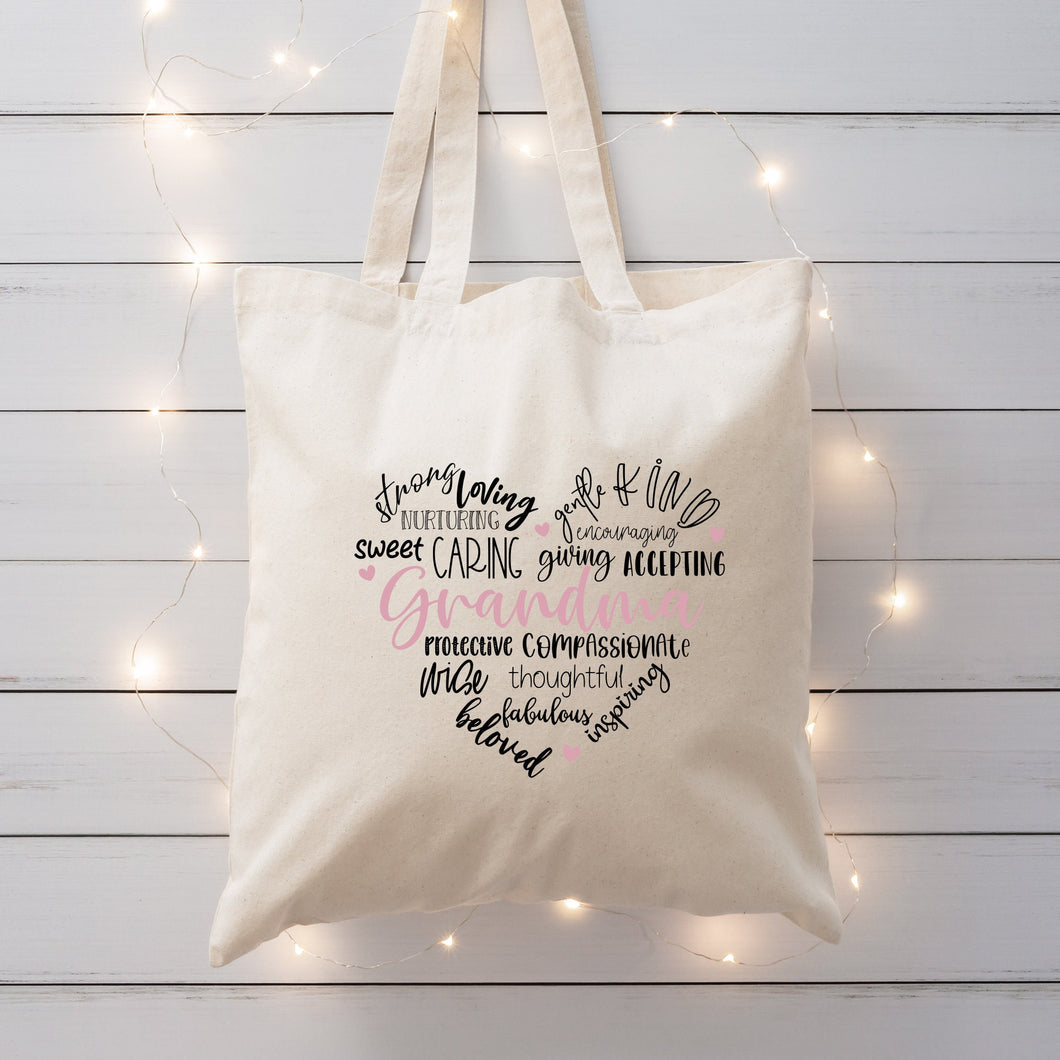 Tote Bag for Grandma Gift for Her, Perfect Birthday or Christmas Present for Grandmother