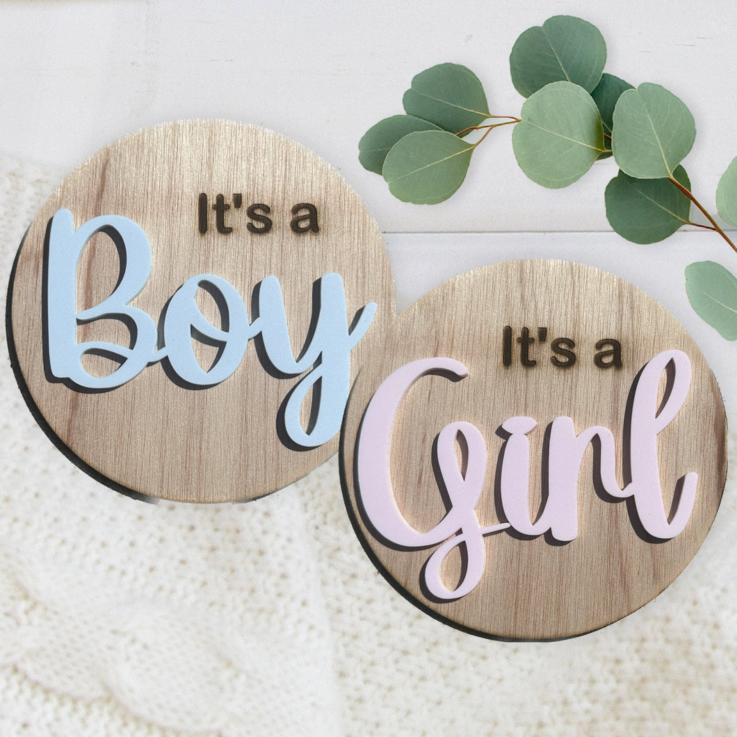 Gender Reveal Sign Pregnancy Announcement