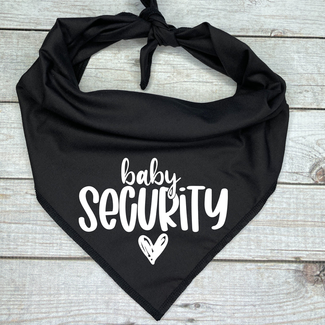 Baby Security Dog Bandana, Birth Announcement Dog Bandana